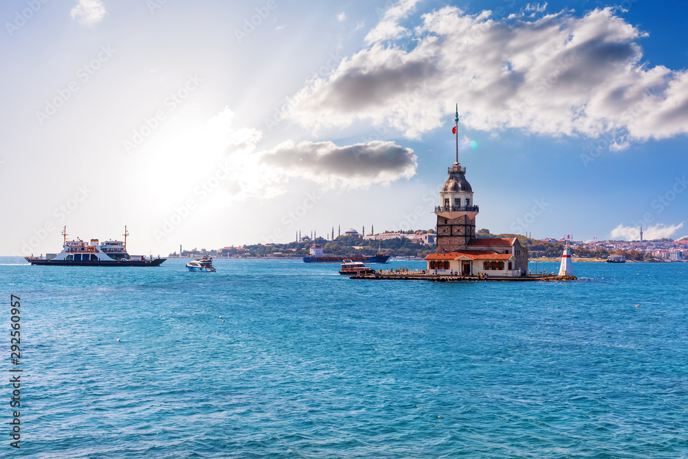 Maiden's Tower in the Marmara sea, Istanbul, Turkey