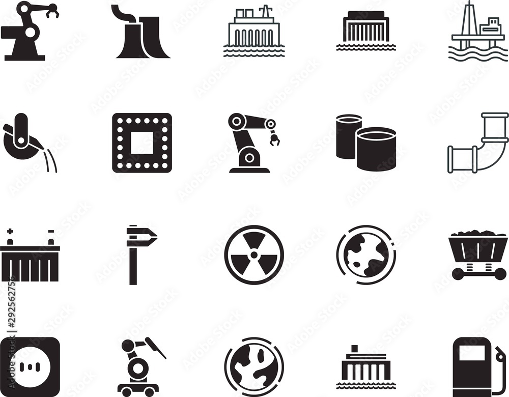 factory vector icon set such as: cast, valve, condenser, drain, resource, fossil, slag, pipes, center, coal, pressure, connection, diesel, exploration, mineral, toxic, casting, eco, ladle, charge factory vector icon set such as: cast, valve, condenser, drain, resource, fossil, slag, pipes, center, coal, pressure, connection, diesel, exploration, mineral, toxic, casting, eco, ladle, charge