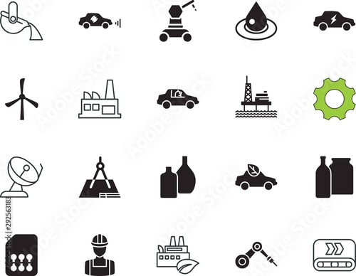 factory vector icon set such as: silicone walley, space, pixel, extraction, rig, motion, smelting, teamwork, antenna, ocean, gear, tv, landscape, man, nuclear, foundry, card, blueprint, delivering