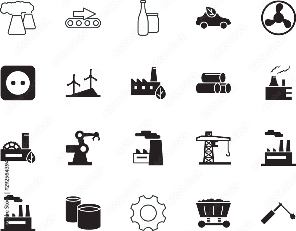 factory vector icon set such as: transmission, windmill, conditioner, torch, cart, fan, knowledge, hydraulic, conveyor, lift, rotation, healthy, baggage, mill, motion, wagon, different, weld, electro factory vector icon set such as: transmission, windmill, conditioner, torch, cart, fan, knowledge, hydraulic, conveyor, lift, rotation, healthy, baggage, mill, motion, wagon, different, weld, electro