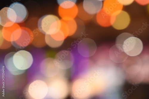 Bokeh light of orange, red, blue,  coourful light  for abstract background © Eddy