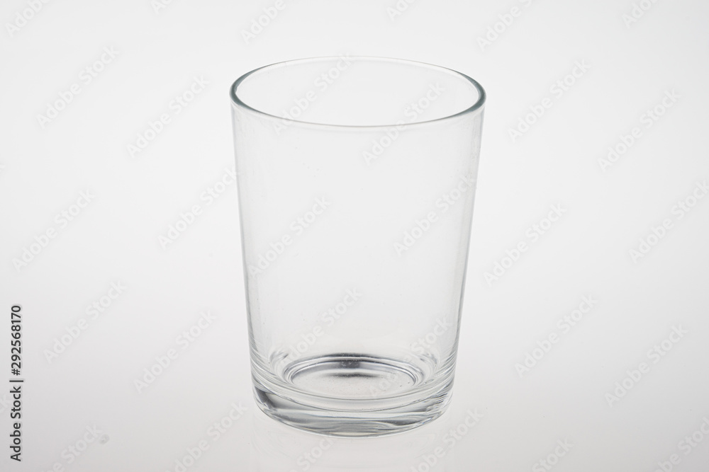 Empty glass for wate on white background Empty glass for wate on white background