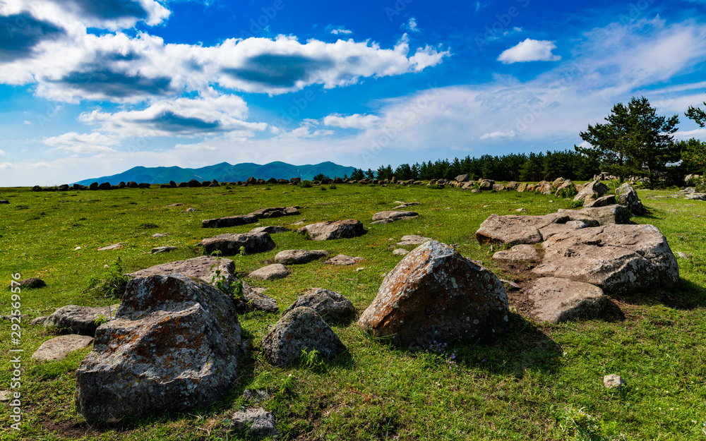 stone circle in landscape