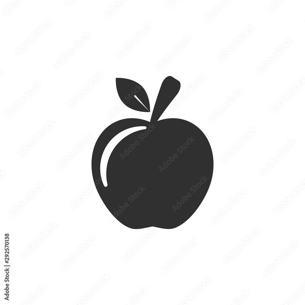 Apple icon isolated on white background. Vector illustration. Apple icon isolated on white background. Vector illustration.
