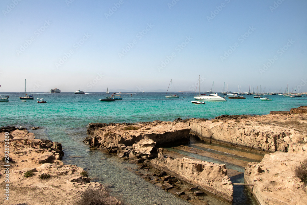 The canals from Island Formentera
