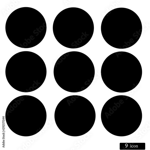 buttons for web vector black circle icons