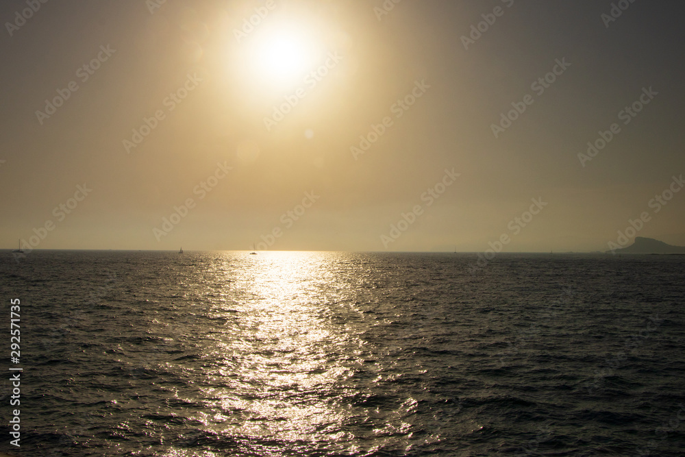 Obraz premium sunset over the Mediterranean se-Ibiza