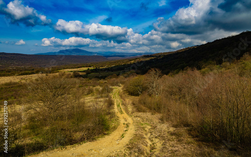 road through georgian landscape