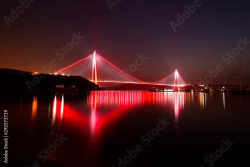 Istanbul Yavuz Sultan Selim Bridge Long Exposure at Sunset