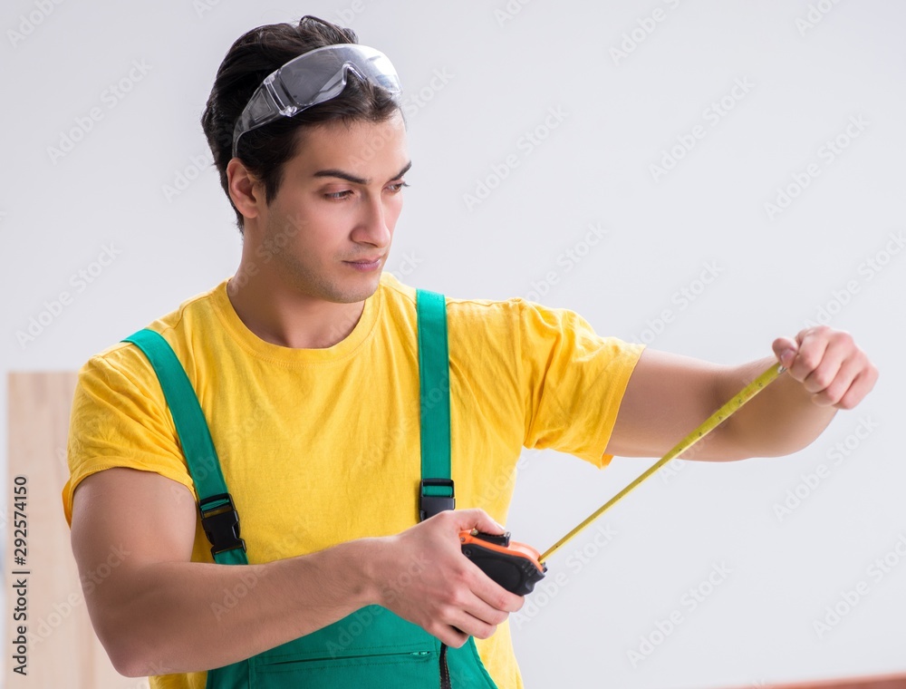 Construction worker working on contractor site Construction worker working on contractor site