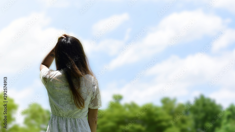 young woman in the park young woman in the park