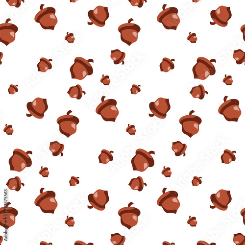 Hazelnut seamless pattern. Useful for ads, signboards, packaging, menu design, interior decorating and other design.vector print