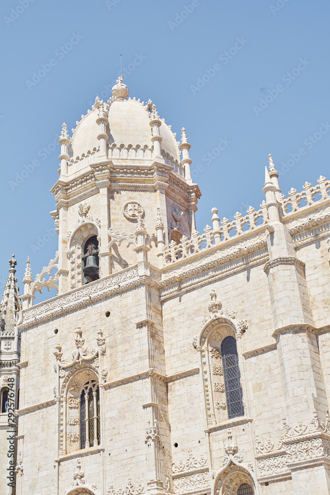 Jeronimos monastery in Lisbon, Portugal. Manuelino architectural style