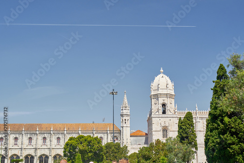 Jeronimos monastery in Lisbon, Portugal. Manuelino architectural style photo