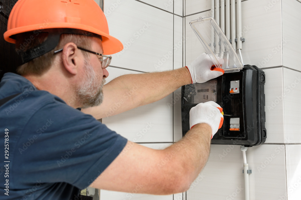 Electrical work indoors. Electrical work indoors.