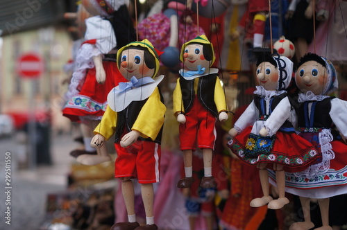  wooden dolls in the market