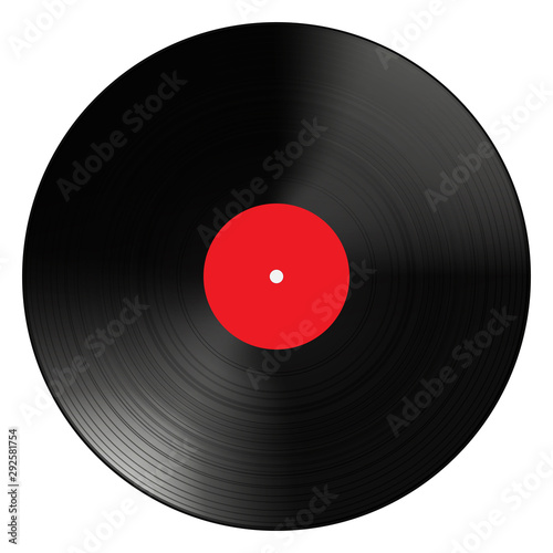 Vinyl disc on isolated background