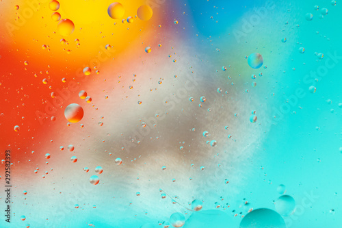 Water bubbles. Macro shot of air or molecule. Abstract space background.