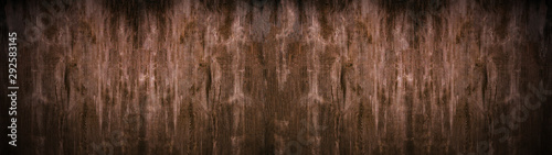 old brown dark rough wooden texture - panorama wood background