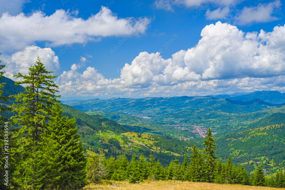 Mountain summer landscape in Romania