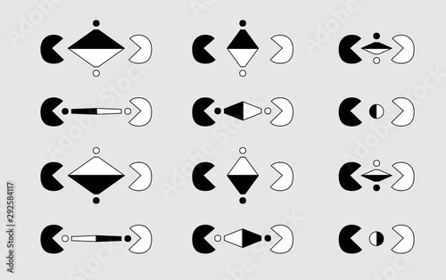 Icon of a dispute between two persons. Thumbnail Set