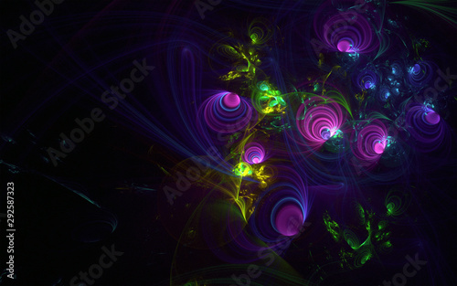 Multicolor fractal 3d design abstract background for multiple projects like science, music,art,spiritual, technology, Christmas and happy new year cards and invitations, print, calendar, decor ,