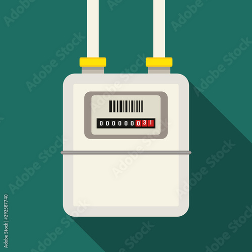 A gas meter in the private house, counter for distribution domestic gas.