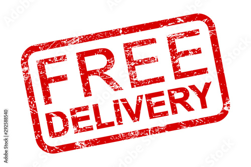 Free delivery stamp, square grunge free shipping service icon – stock vector