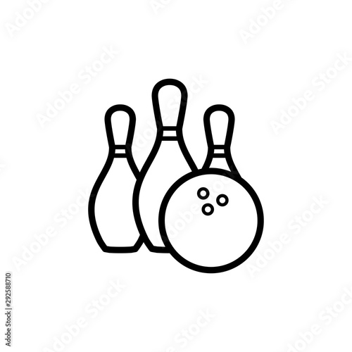 bowling and pin