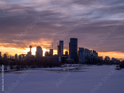 Calgary s skyline in winter. 