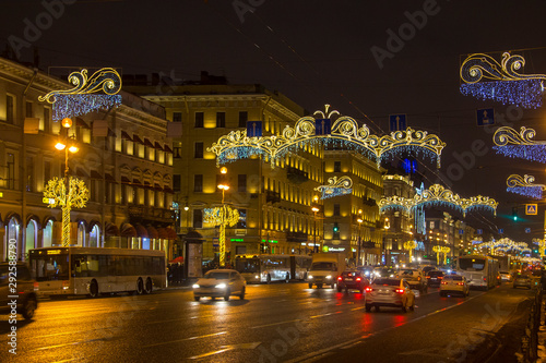 Christmas decoration in St Petersburg, Russia © Anastasia