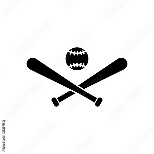 baseball and stick icon