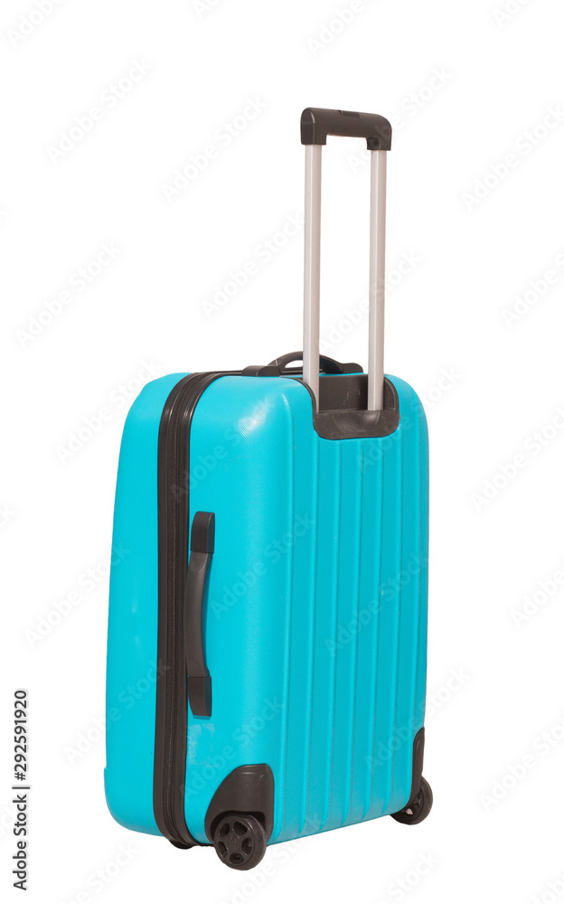 Modern bright suitcase on white background. Modern bright suitcase on white background.