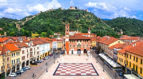Marostica - charming medieval town, calling Chess village. Veneto. Italy