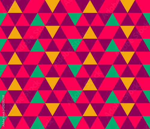 Abstract seamless pattern. Colorful geometric background with triangles.