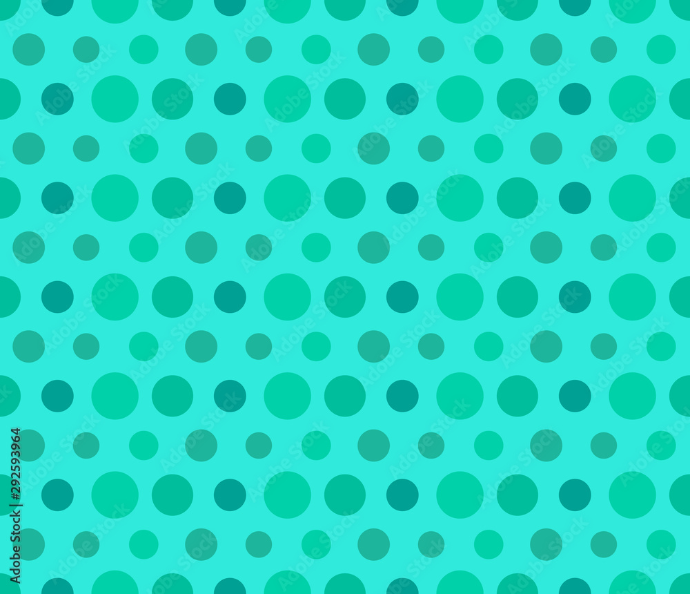 Colorful seamless pattern with circles. Polka dot geometric background.
