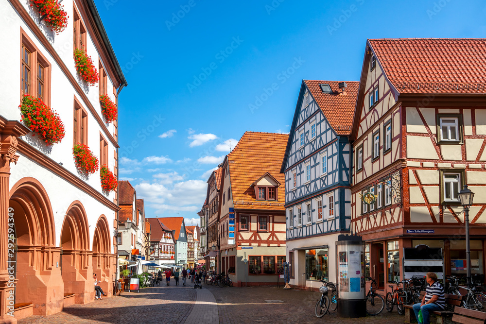 Altstadt, Lohr am Main, Bayern, Deutschland  - obrazy, fototapety, plakaty 