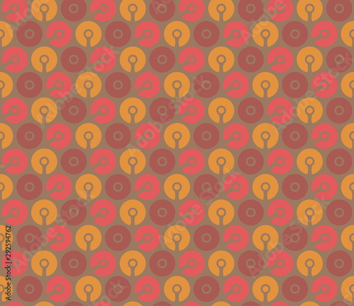 Seamless geometric pattern with circles. Textile printing, fabric, package, cover, greeting cards.
