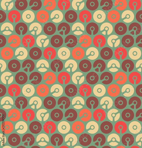 Seamless geometric pattern with circles. Textile printing  fabric  package  cover  greeting cards.