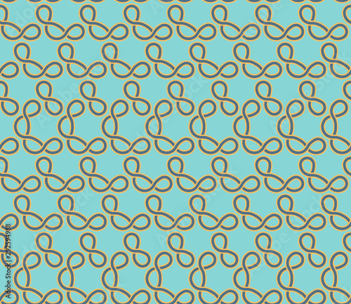Vector abstract seamless pattern with knots. Textile background for package, cover, greeting cards.