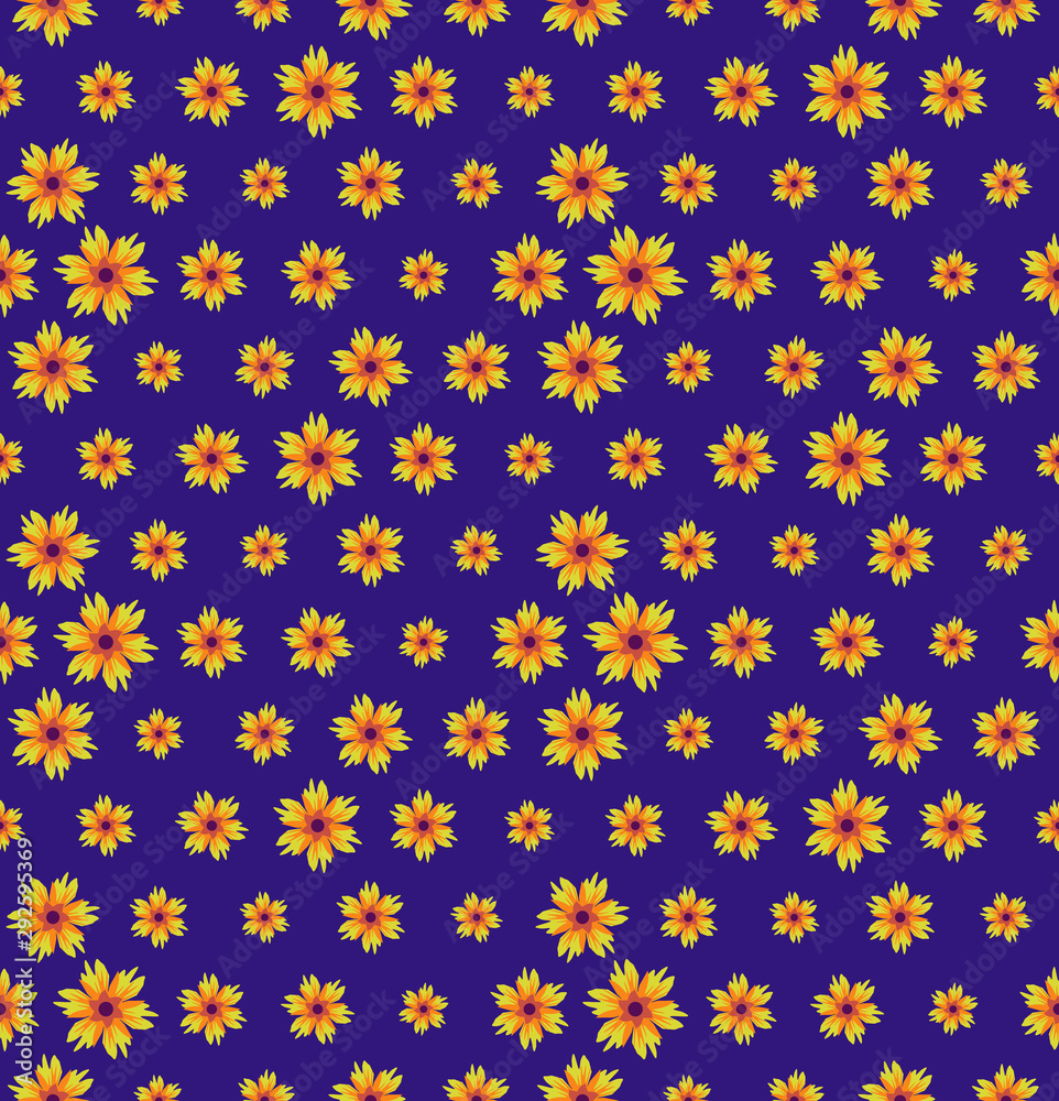 Colorful seamless pattern with flowers. Low poly geometric background. Colorful seamless pattern with flowers. Low poly geometric background.