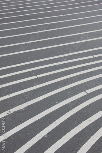 Scene of the floor with white stripes in Superkilen Park