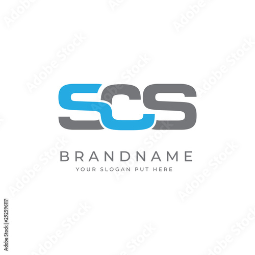 SCH Or SOS Letter logo design template