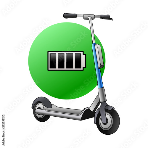 E-Scooter mit voller Batterie