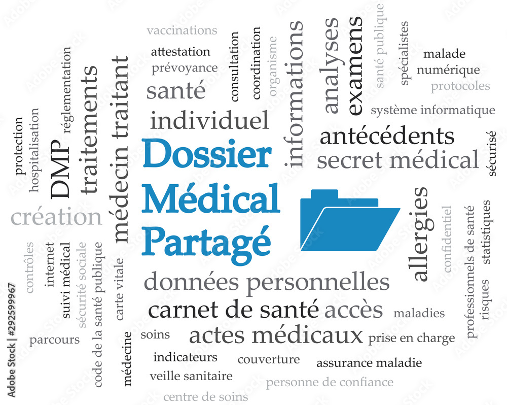 Logo dossier médical partagé. Stock Vector | Adobe Stock