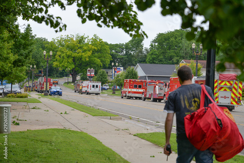 First Responders and Volunteers assisting with Storm Damage
