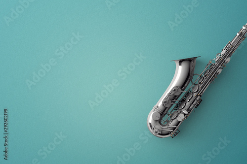 Photography Saxophone on color background