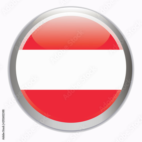 Bright button with flag of Austria. Happy Austria day background. Bright illustration with flag and white background. Free Download Bright button with flag of Austria. Happy Austria day background. Bright illustration with flag and white background. - GFXLoad