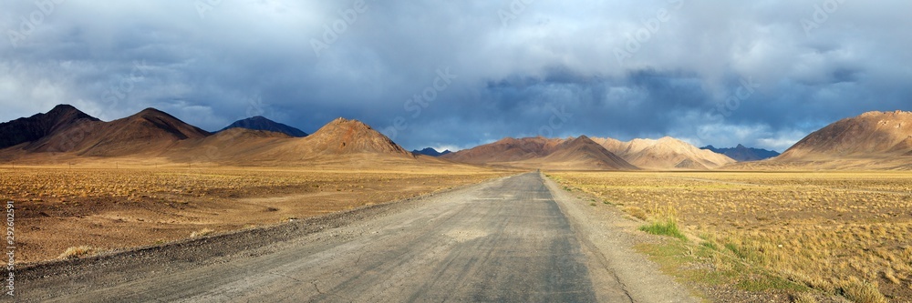 Pamir highway or Pamirskij trakt, pamir mountains