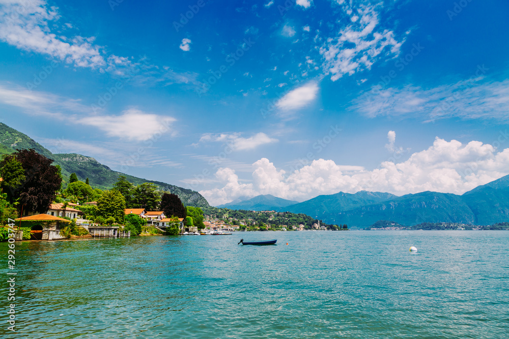 Obraz premium Shore of Lake Como in Tremezzo Town, Lombardy region, Italy